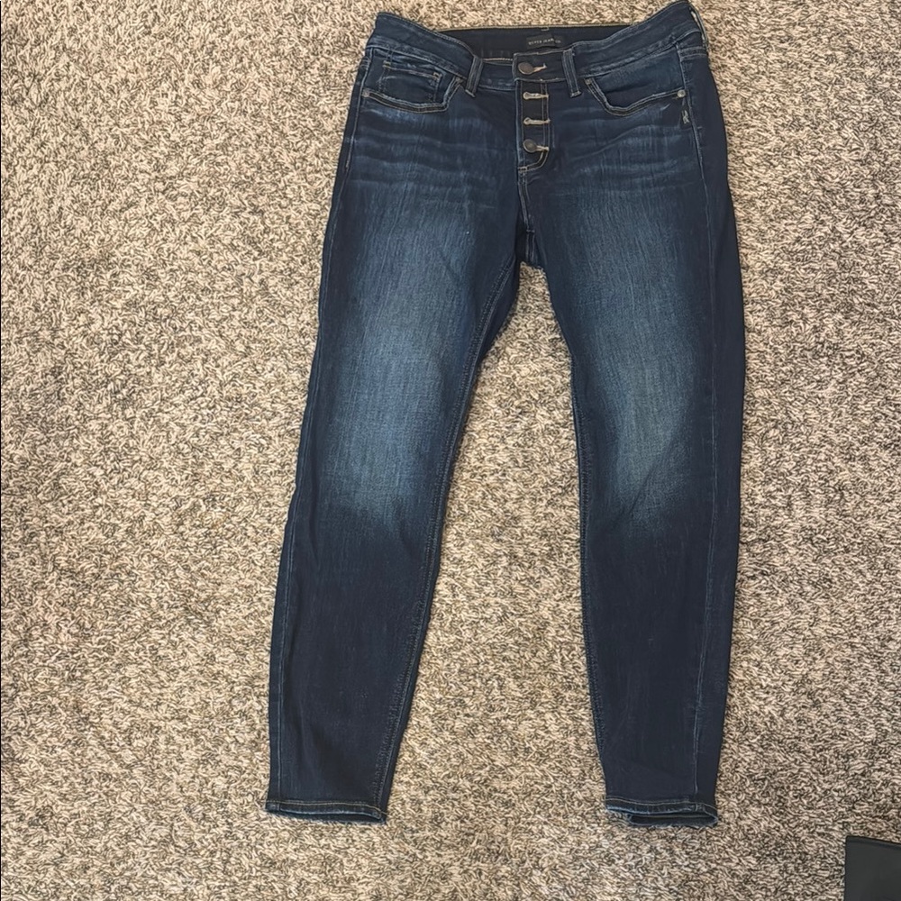 Silver Jeans Blue Skinny Jeans with Stretch